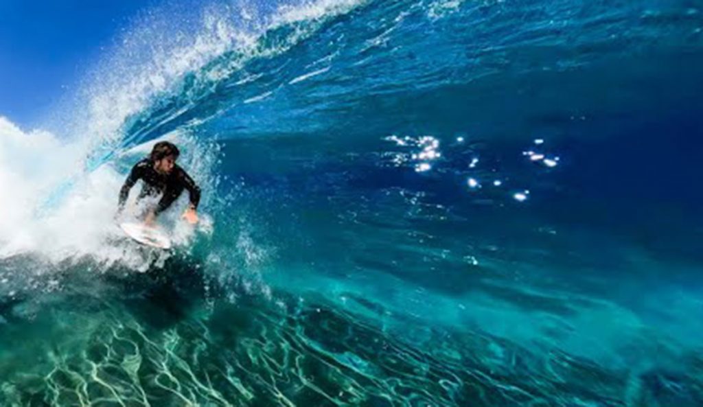Mason Ho surfing Surf Ranch