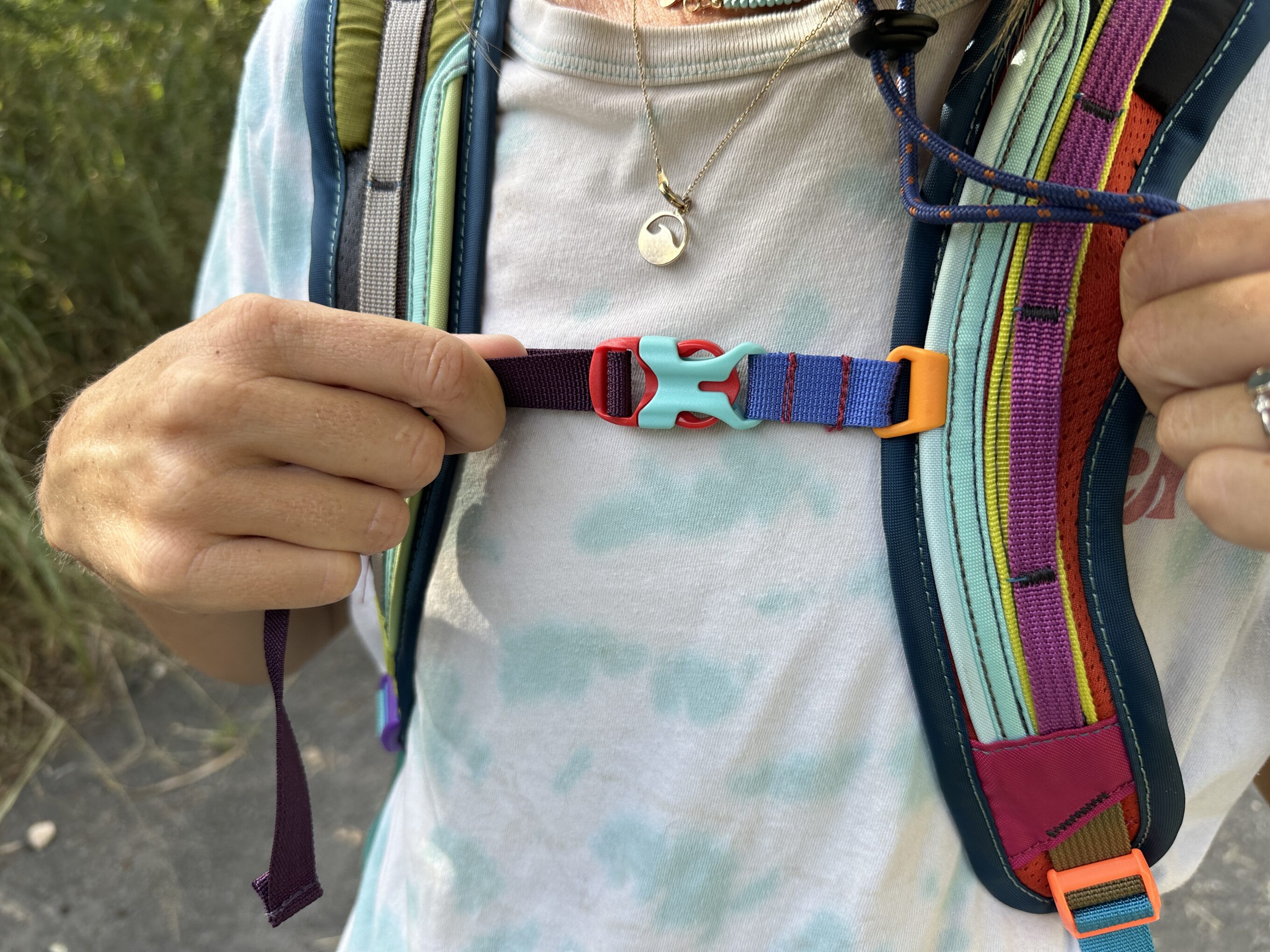 a close up of straps on a backpack