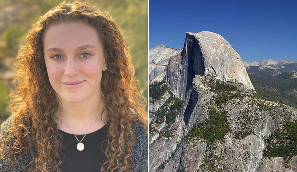 hiker Grace Rohloff and Half Dome