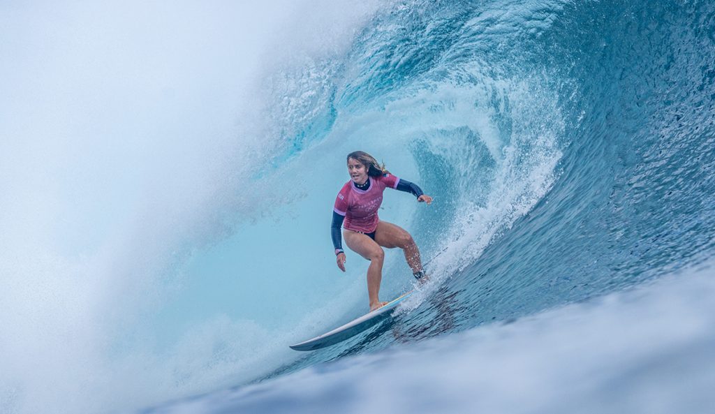Caroline Marks in her final against Tatiana Weston-Webb. Photo: Tim McKenna // ISA