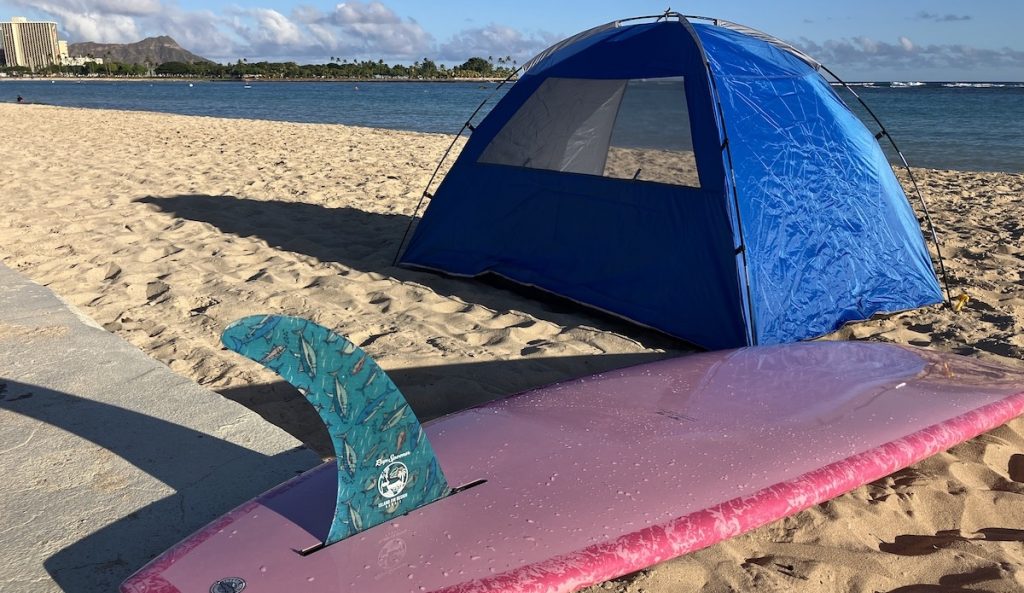 a beach canopy