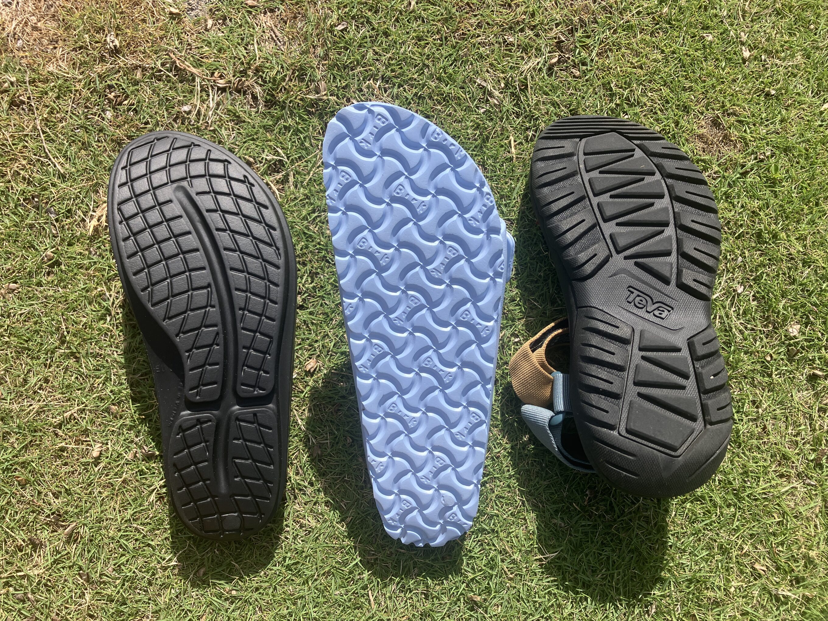 the bottoms of shoes