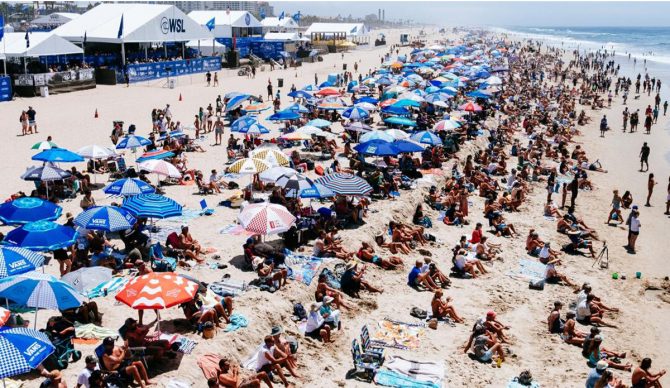 The World Surf League (WSL) Lexus US Open of Surfing Presented by Pacifico is currently underway in Huntington Beach. Photo: WSL