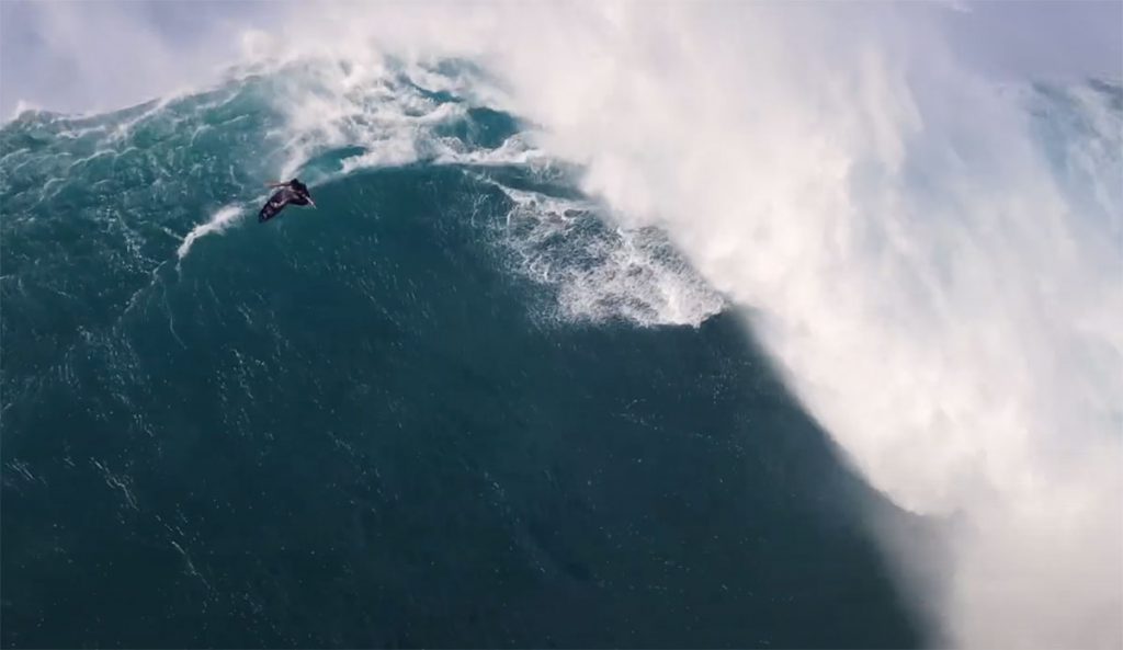 Kai Lenny surfing big waves