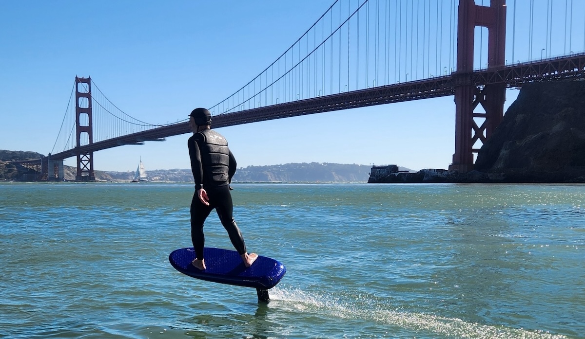 Riding the Flite UL2 near the golden gate bridge