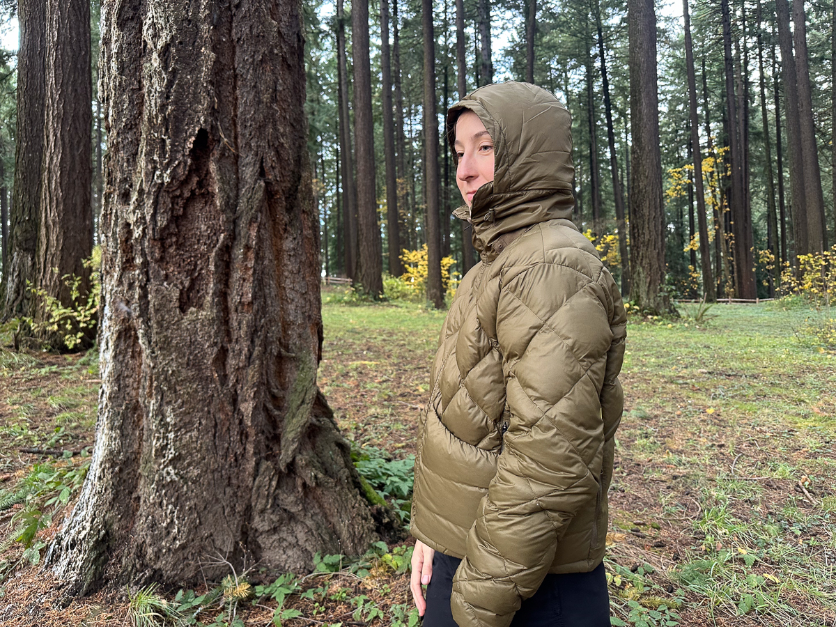 women in puffer jacket