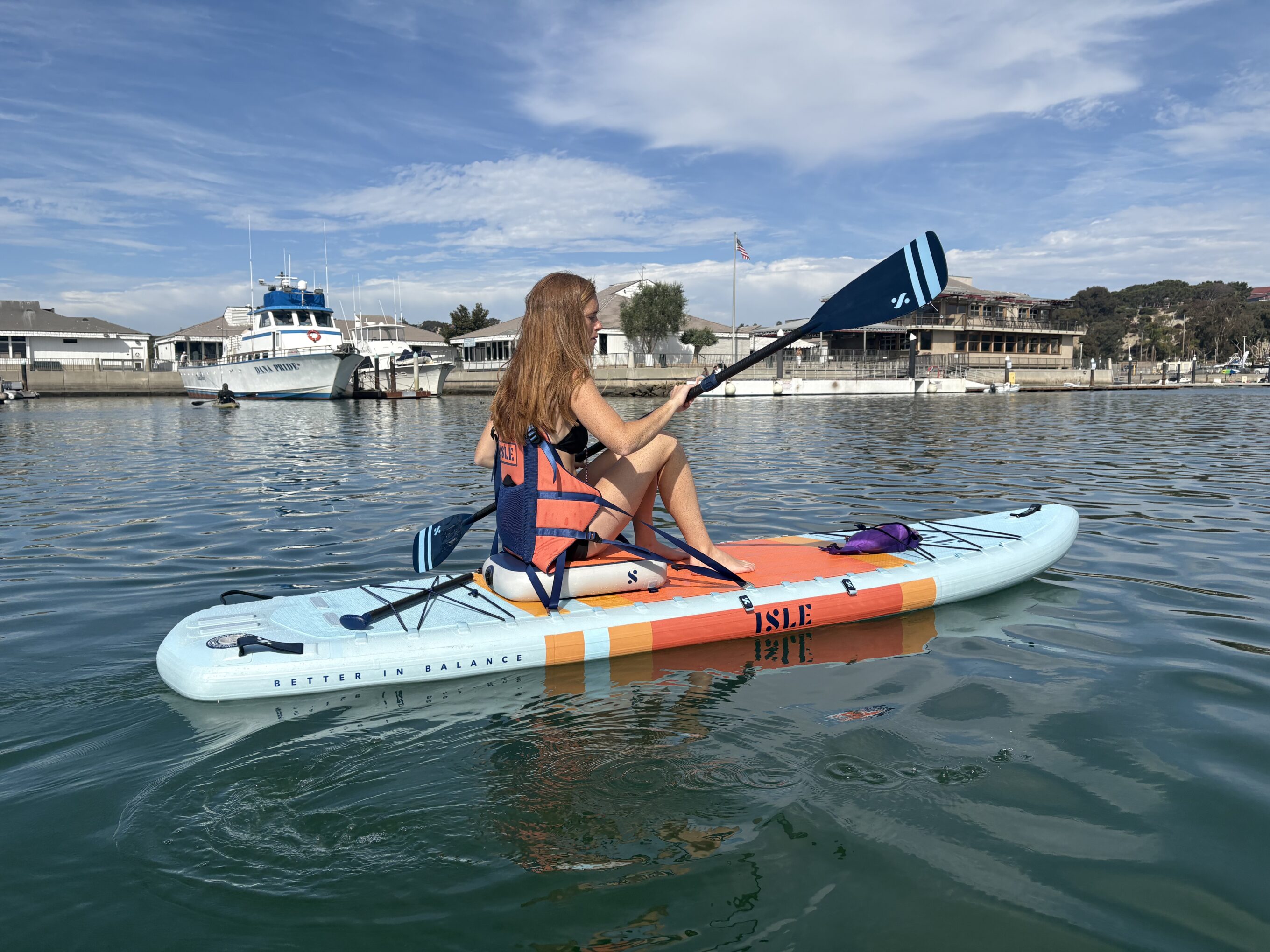 a girl kayaking