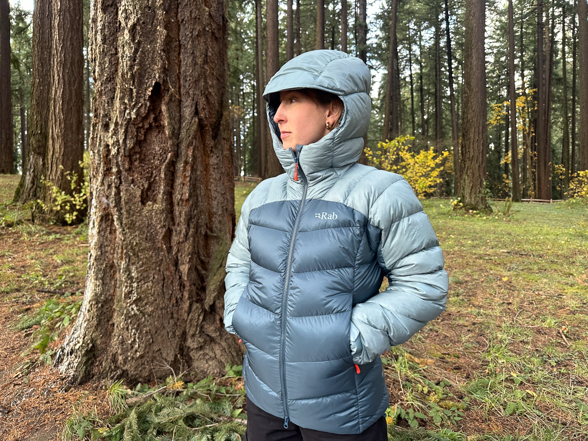 amelia in the rab jacket