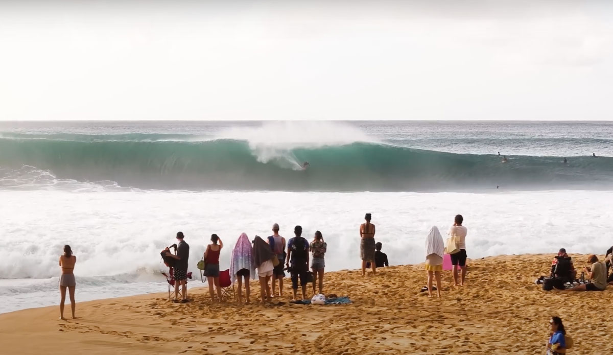 Jamie O'Brien surfing Pipeline
