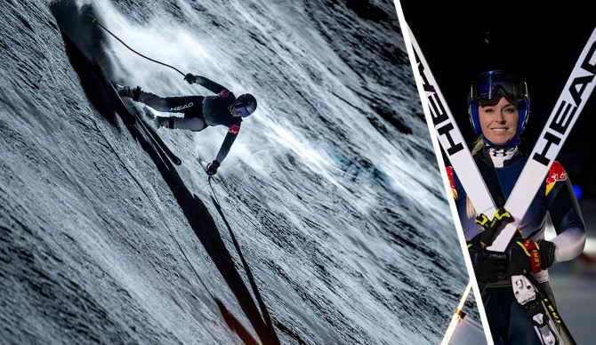 Lindsey Vonn skiing