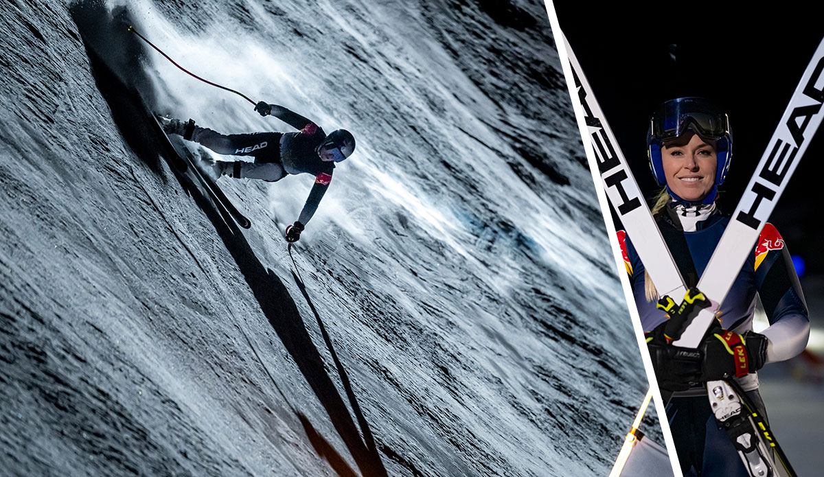 Lindsey Vonn skiing