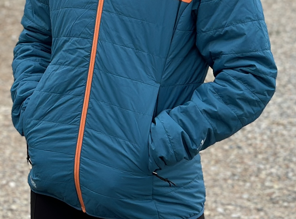 the pockets on a puffer jacket