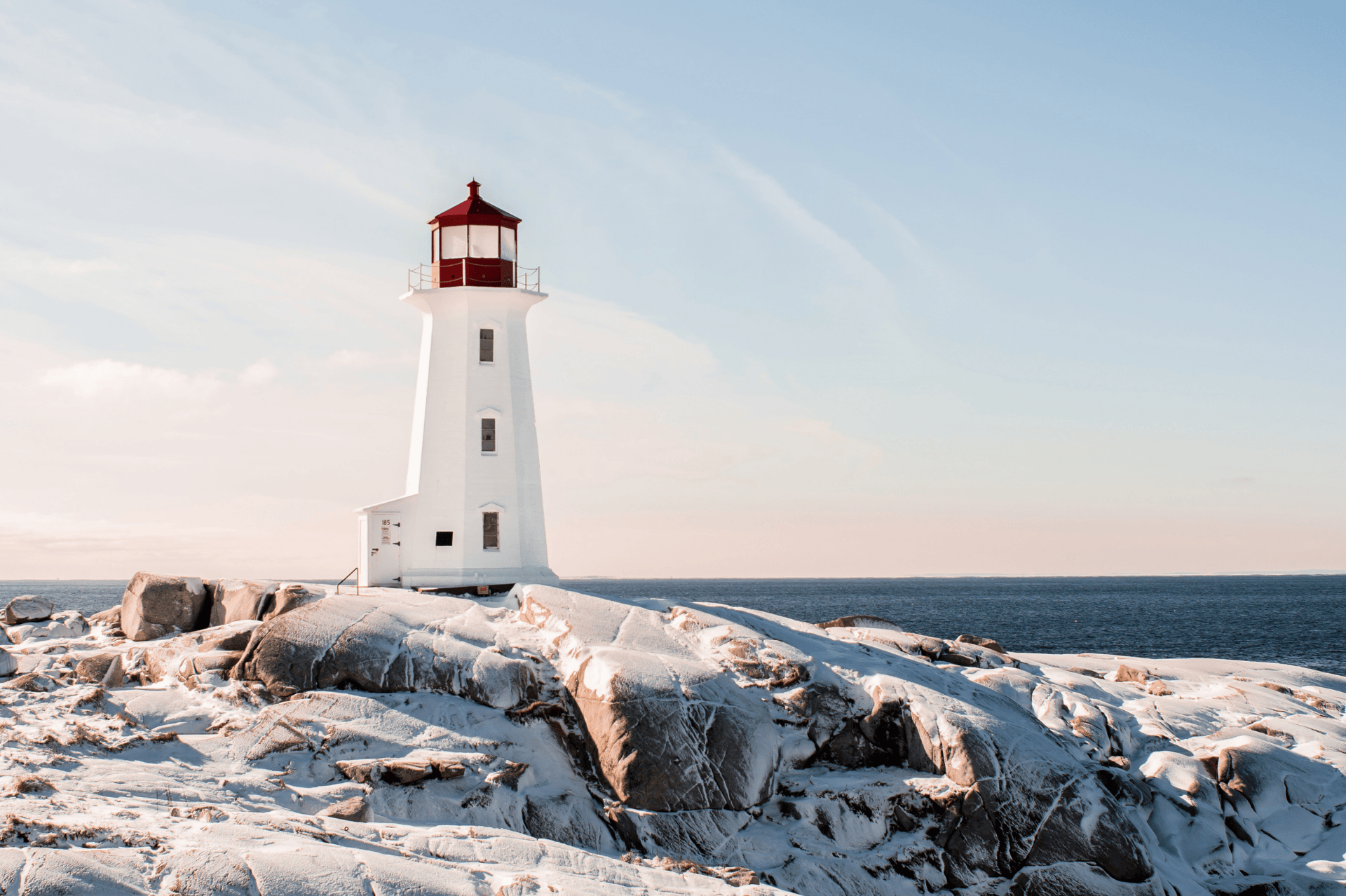 Winter at Peggy's Cove in Nova Scotia