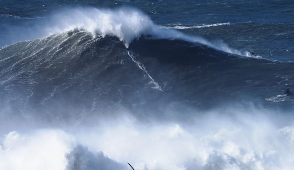 Nic von Rupp surfing Nazaré