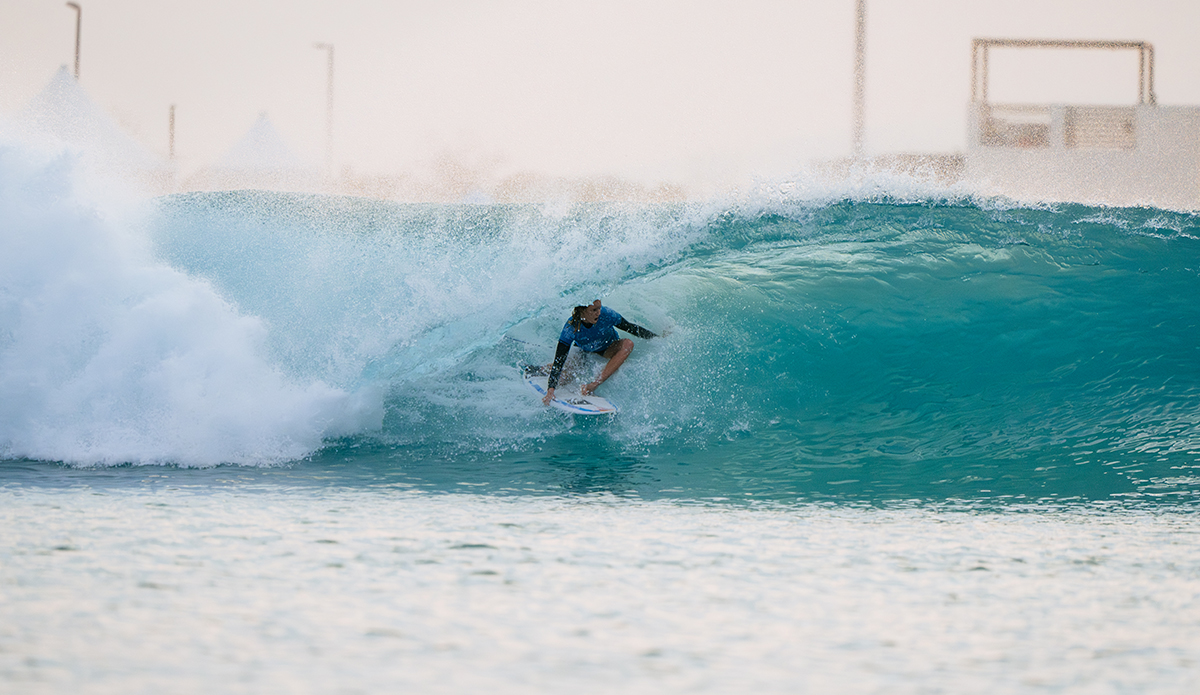 Caitlin Simmers logs some barrel time in the women's final. Photo: WSL // Max Physick