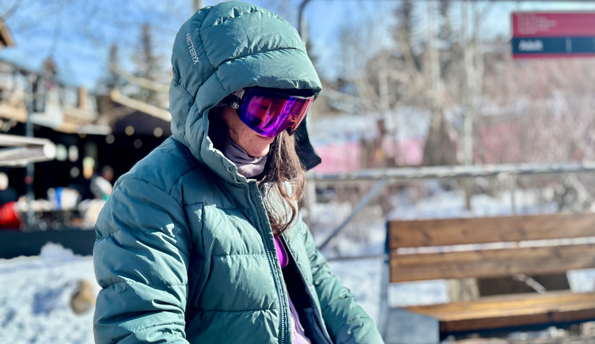 Heather in the Arc'teryx Thorium Hoody Women's
