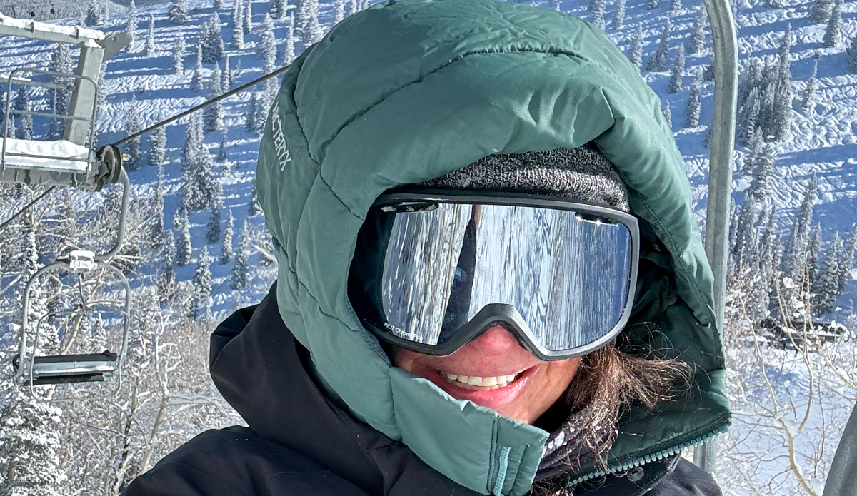 Hood close up on the Arc'teryx Thorium Hoody Women's