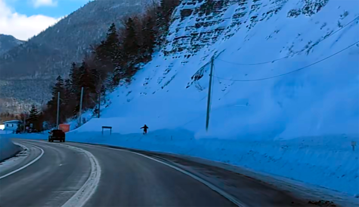 Watch This Avalanche Take Out a Truck in Quebec