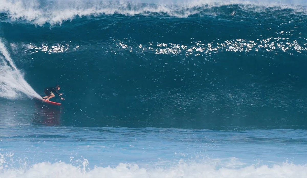 Mark Healey surfing Pipeline