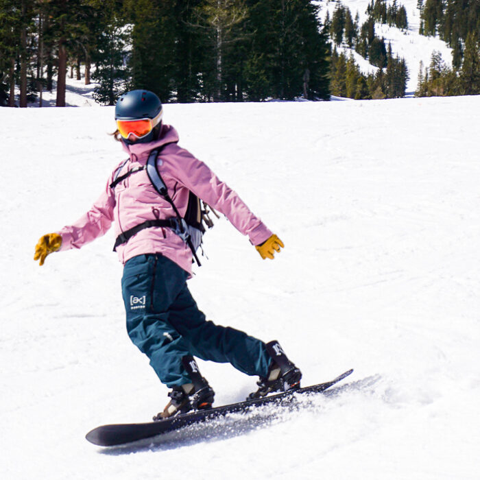 man snowboarding