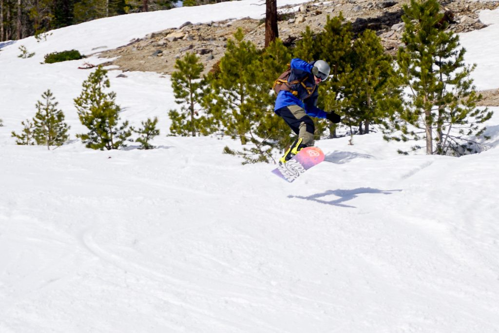 snowboarder getting air