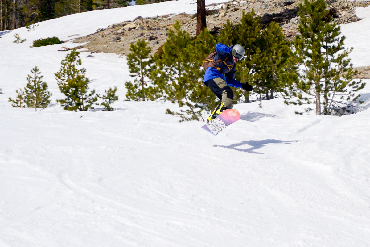 snowboarder getting air