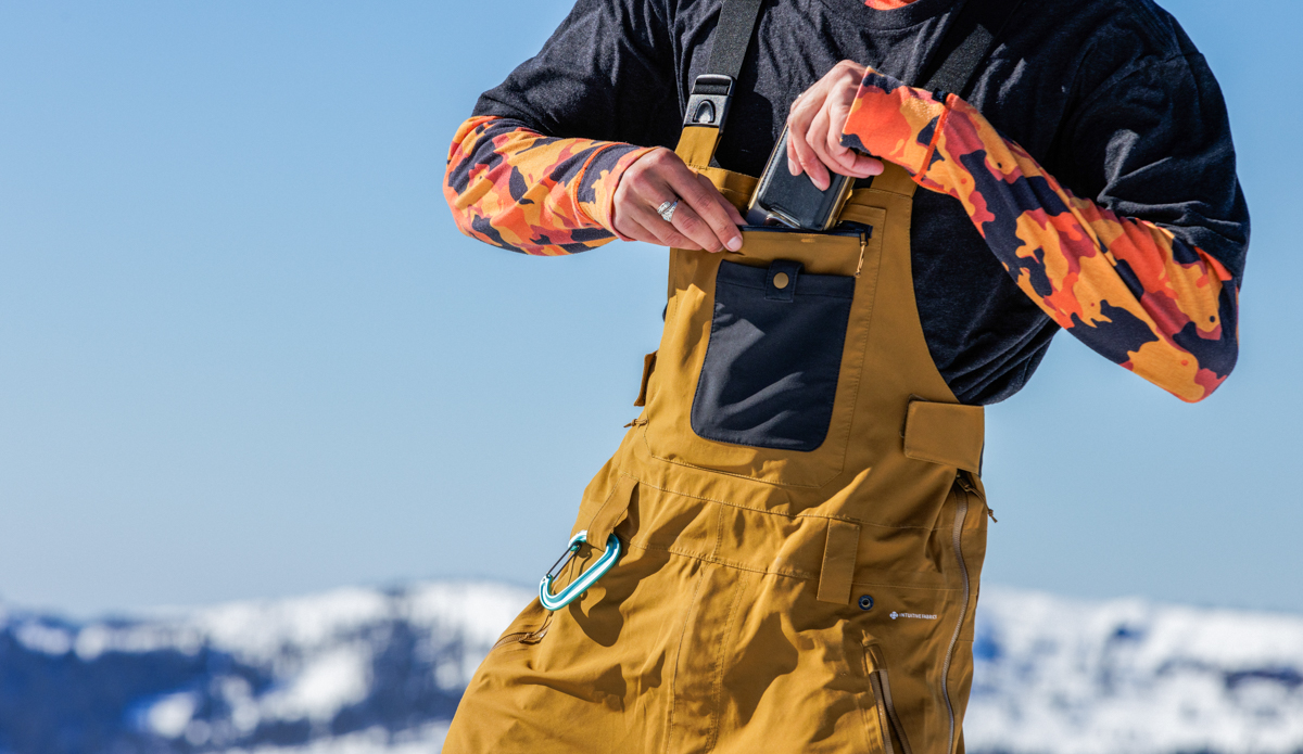 Flylow Baker bibs on the mountain