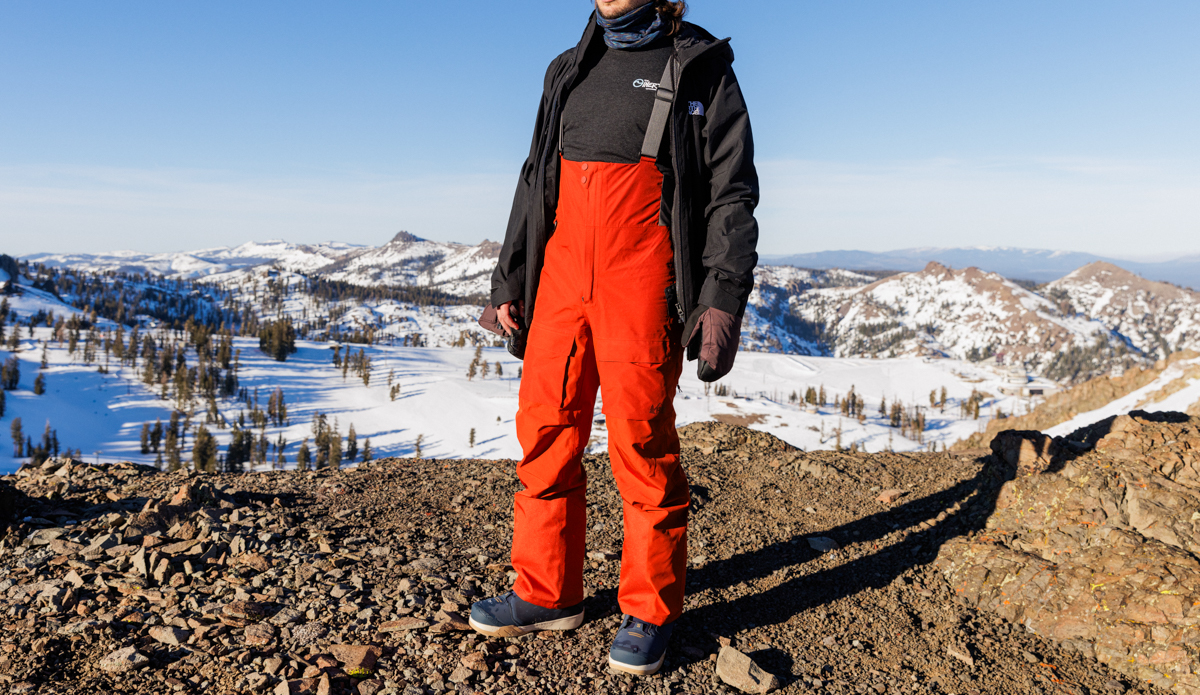 Front view of the REI First Tracks bib