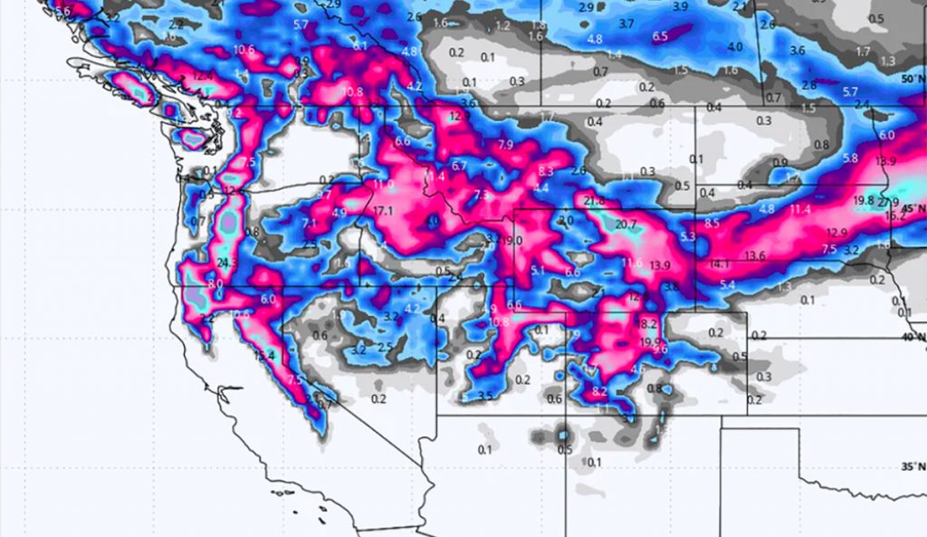Powerful Snow Storm to Dump Up to 3 Feet of Snow in the Sierra Nevada