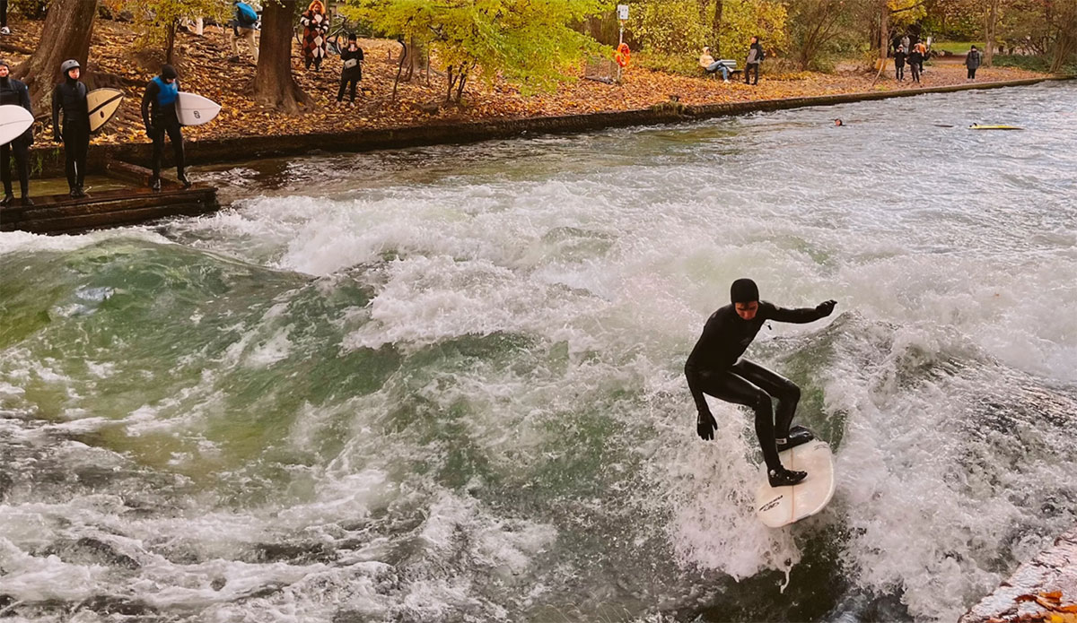 Eisbach wave river surfer