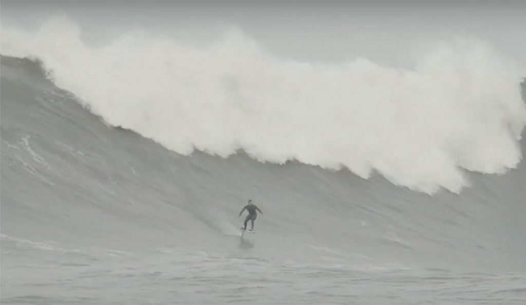 Kai Lenny foiling Maverick's
