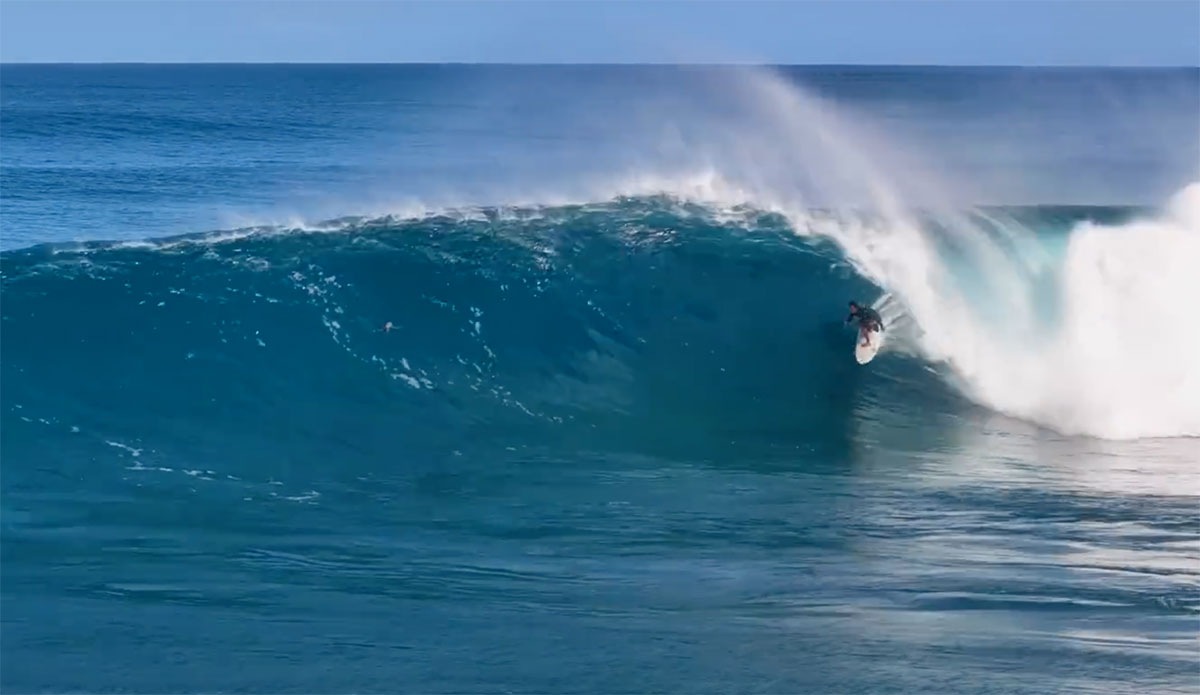 Seth Moniz surfing Backdoor Pipeline