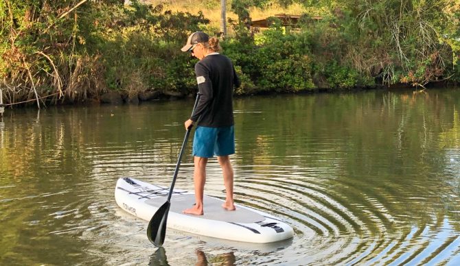 Bluesmiths Kanaha Rash Guard Paddling