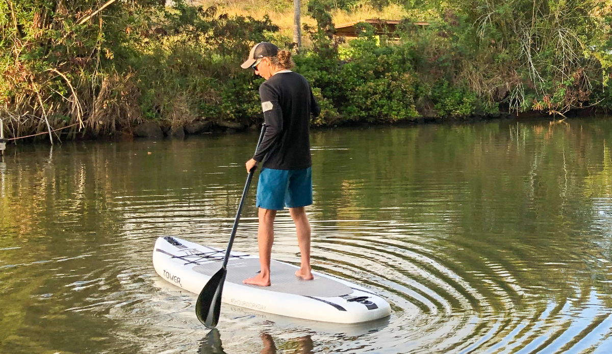 Bluesmiths Kanaha Rash Guard Paddling