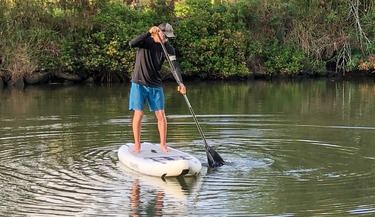 Bluesmith's Spartan Boardshorts paddling