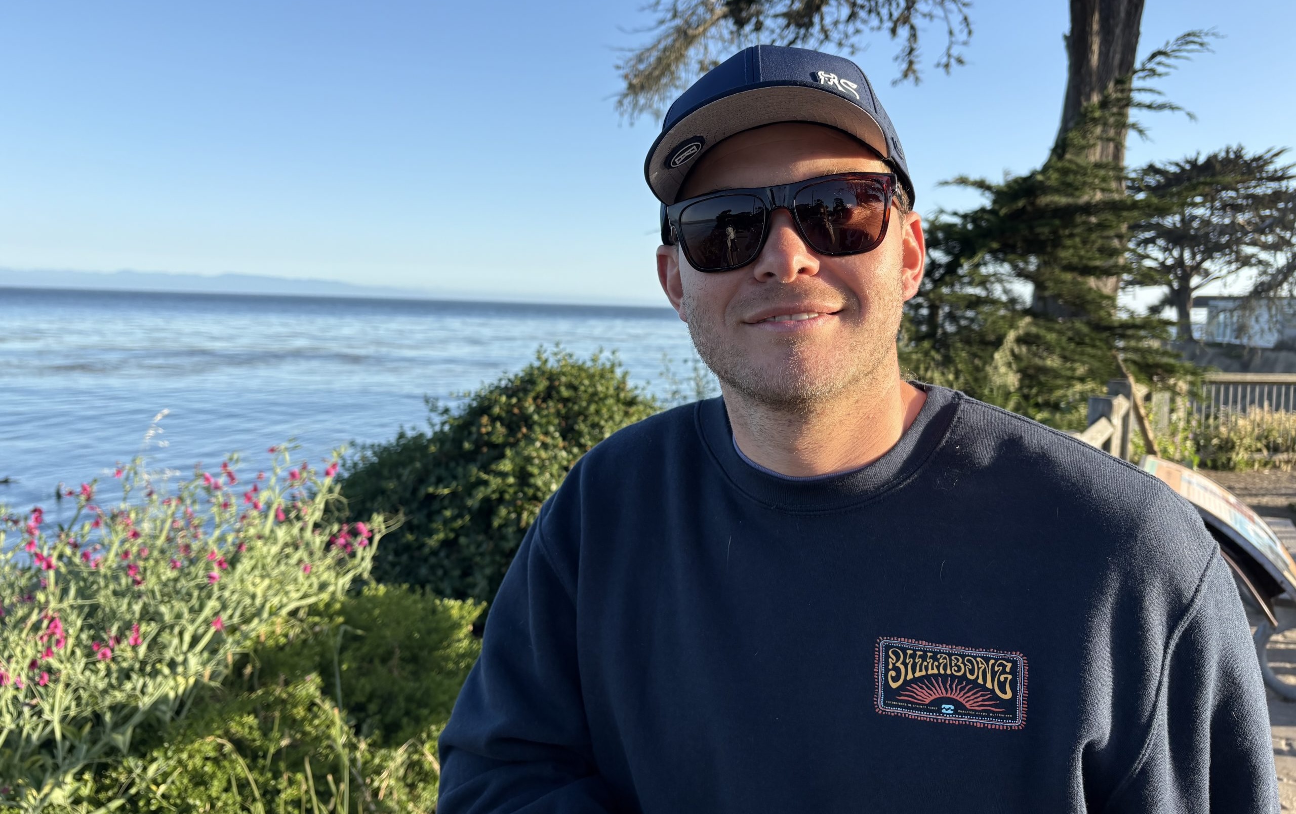 wearing the Bajio Hopedale sunglasses in Santa Cruz