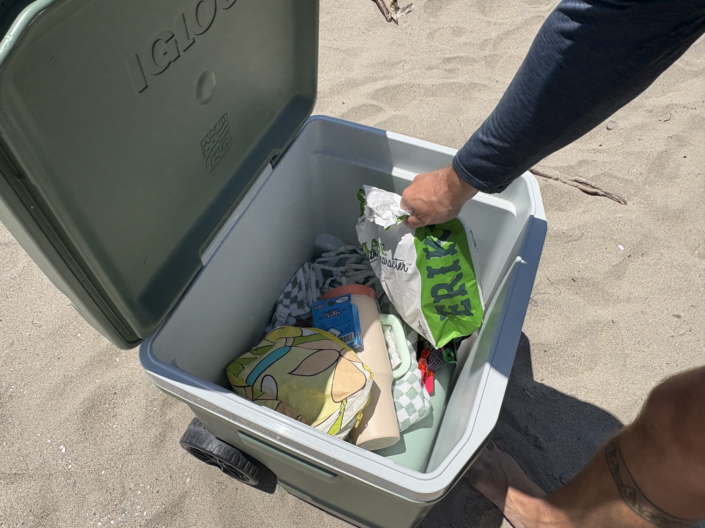 the inside of a cooler