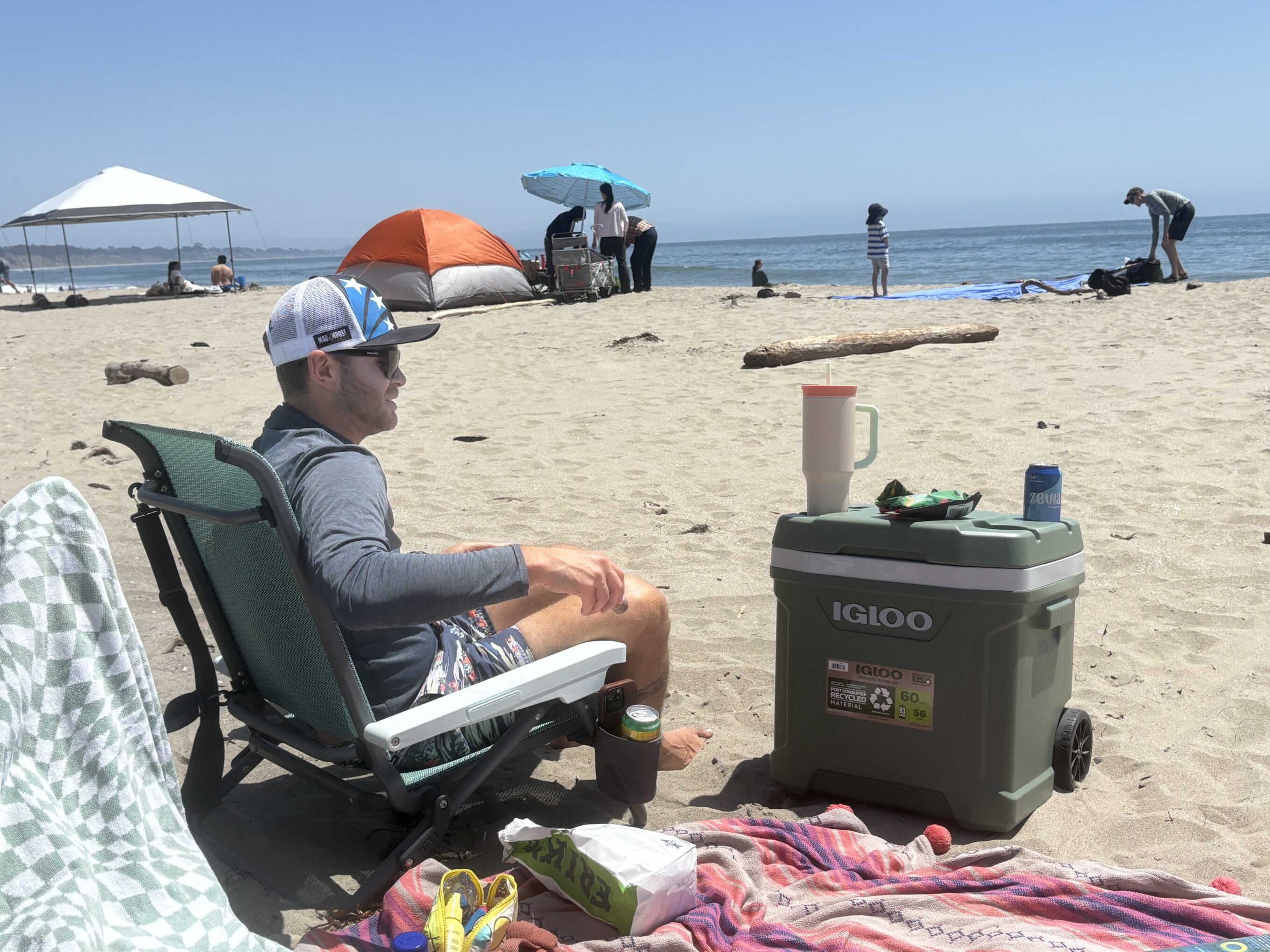 a man at the beach