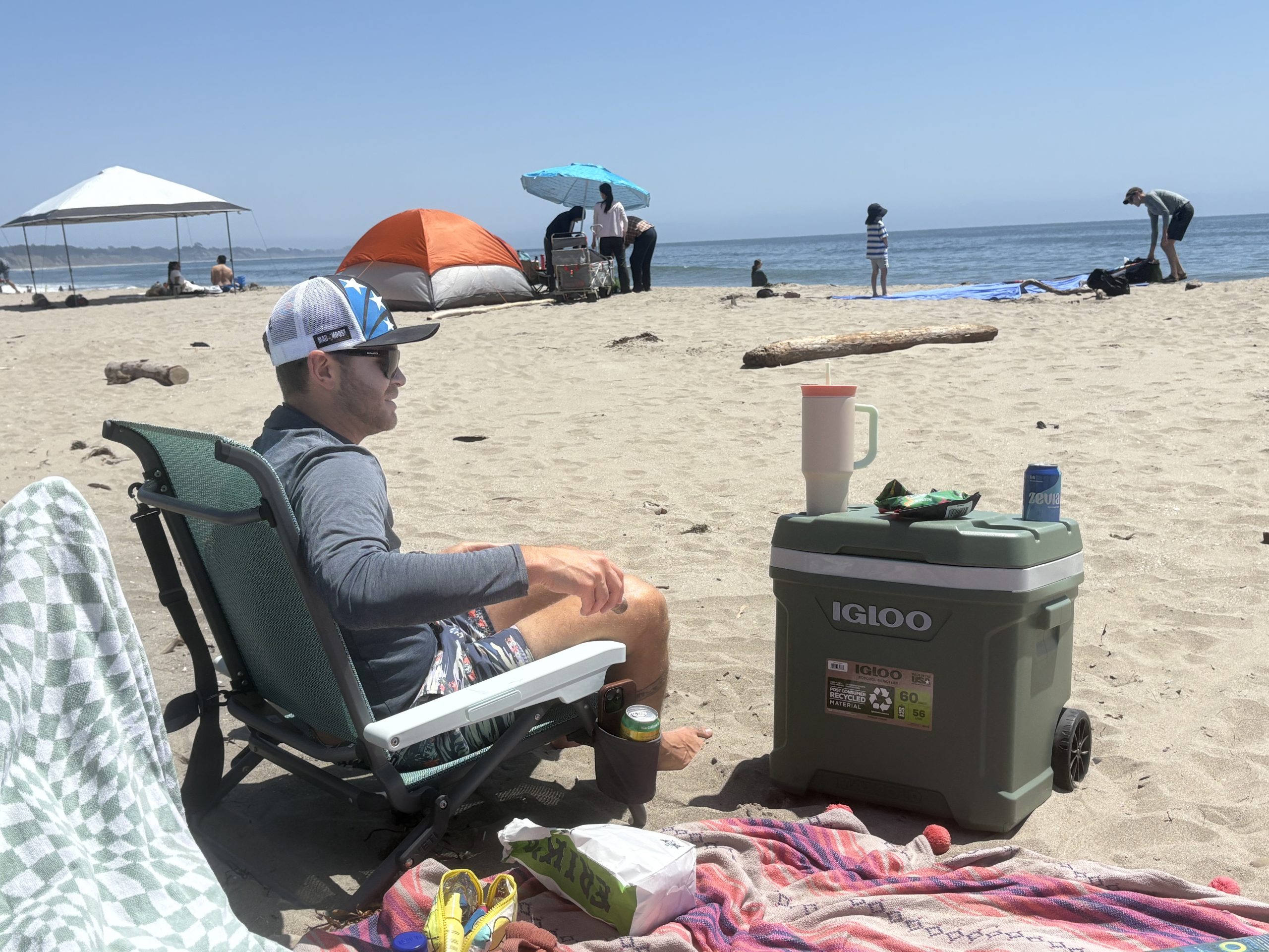 a man at the beach