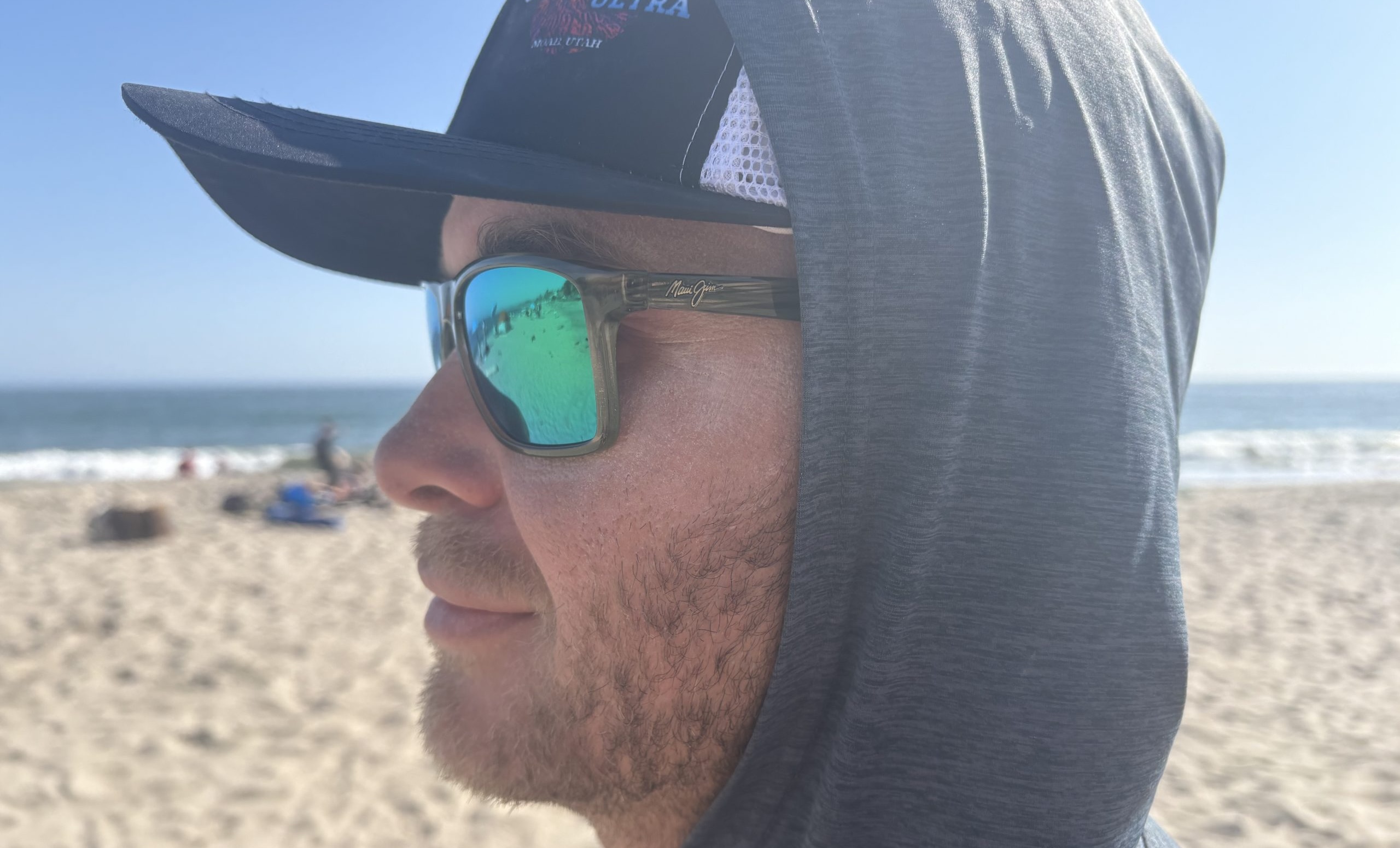 Wearing the Maui Jim Onshore sunglasses at the beach
