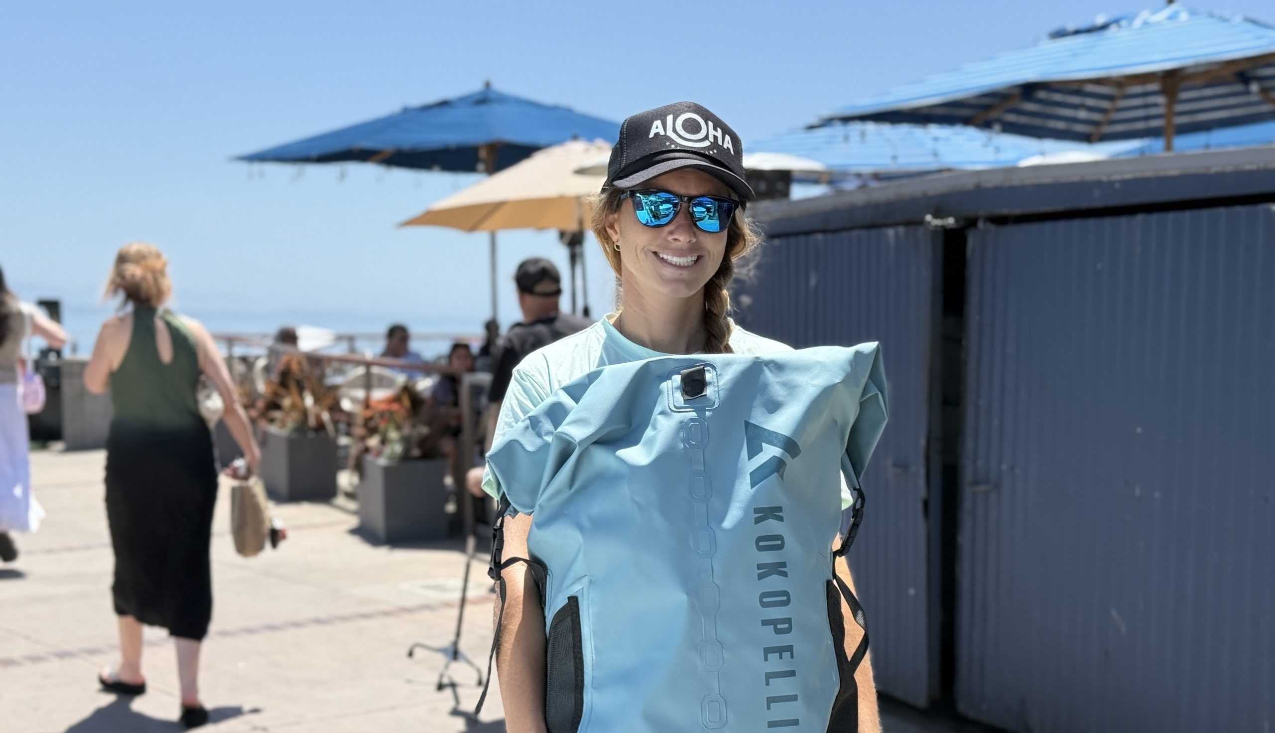wearing the oakley frogskins sunglasses