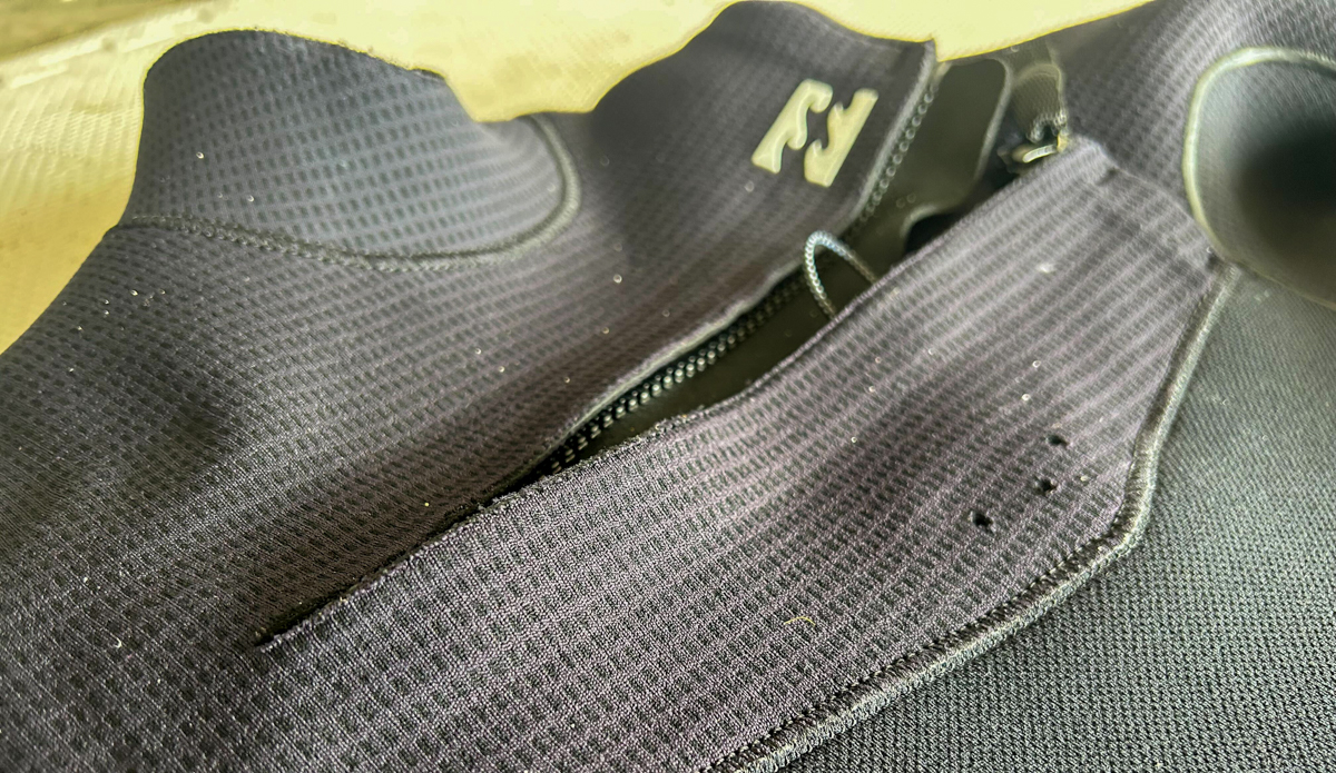 Billabong Furnace Natural front zip close up