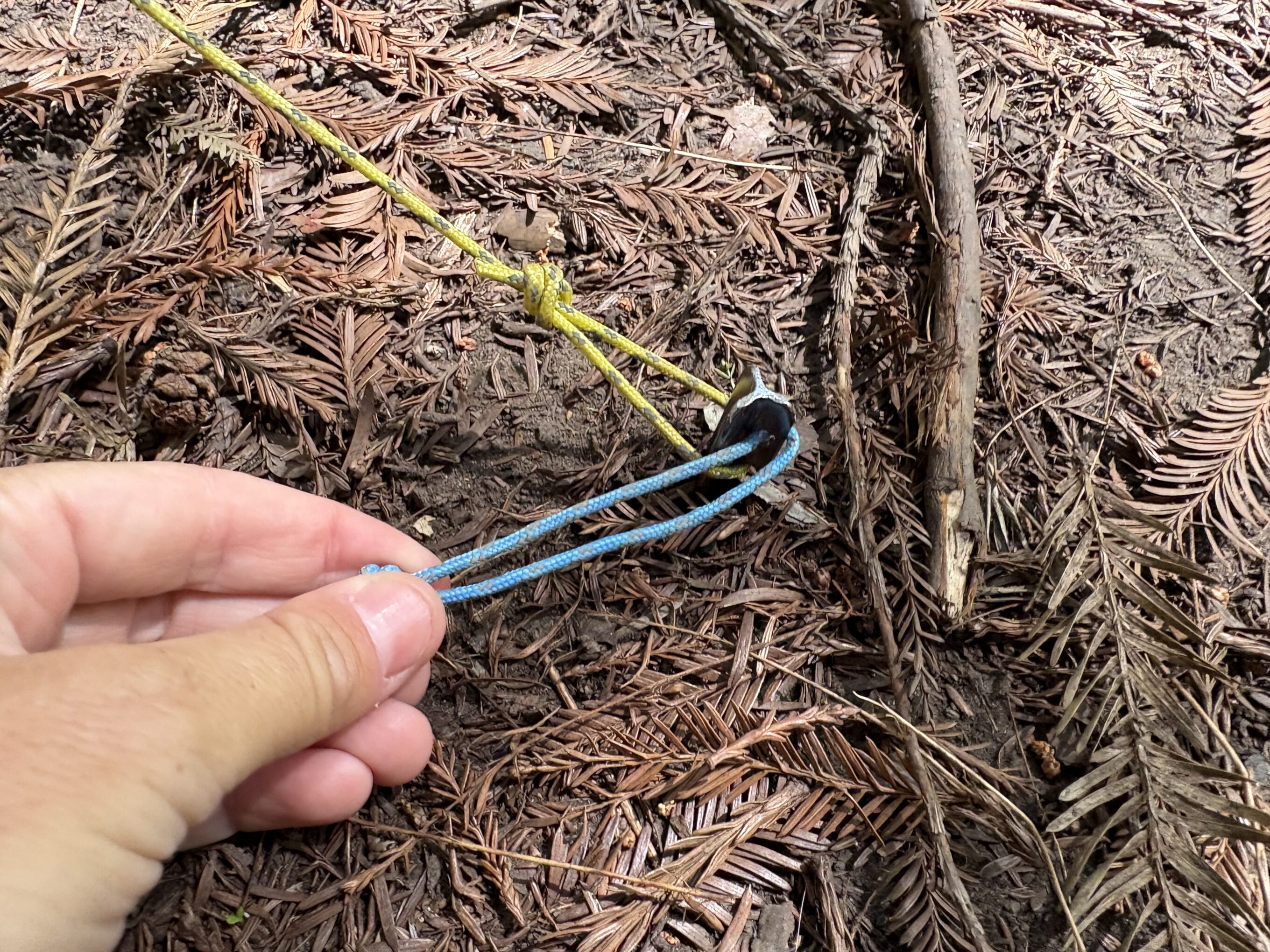 a stake on a tent