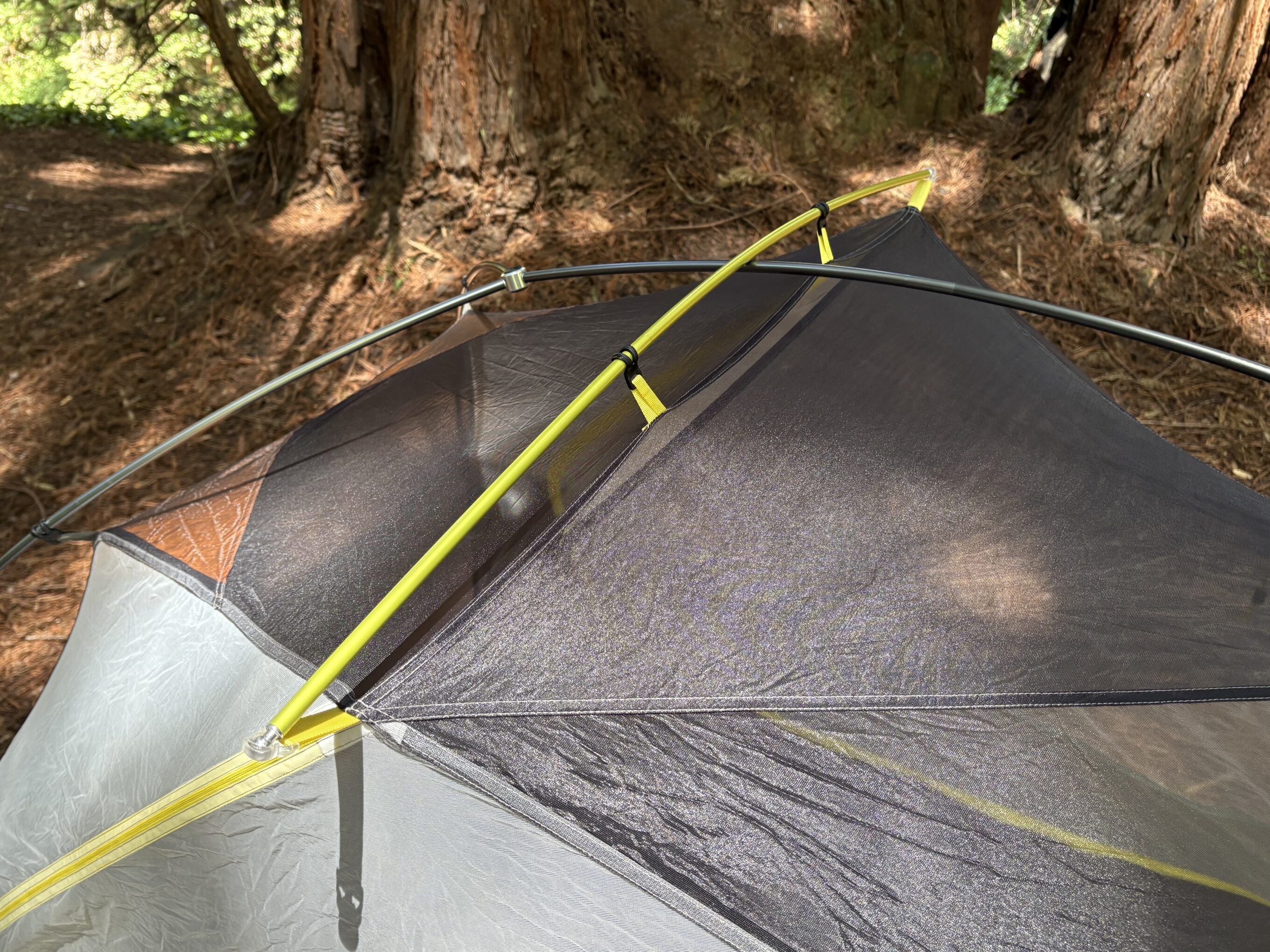 poles on a tent