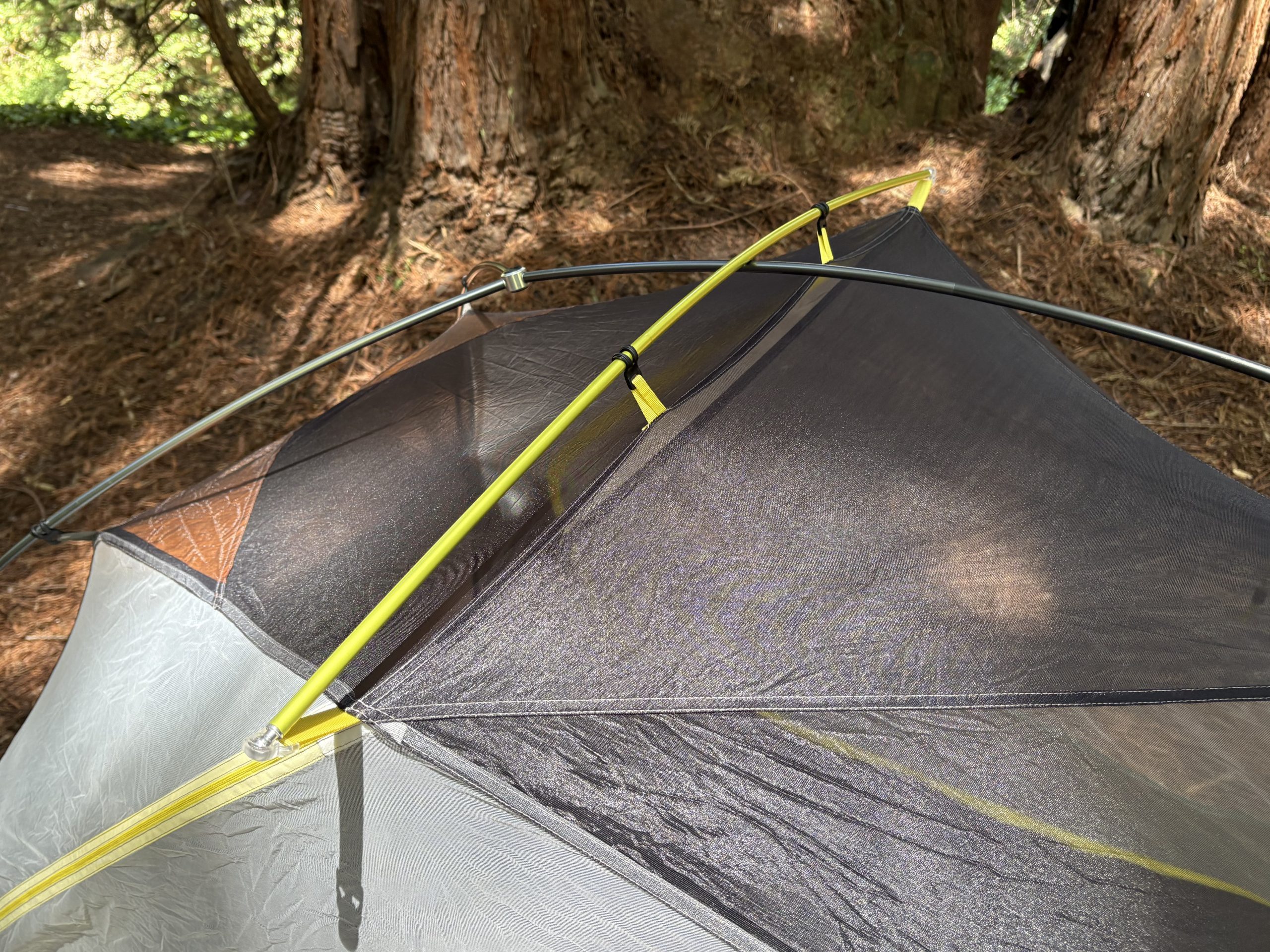 poles on a tent