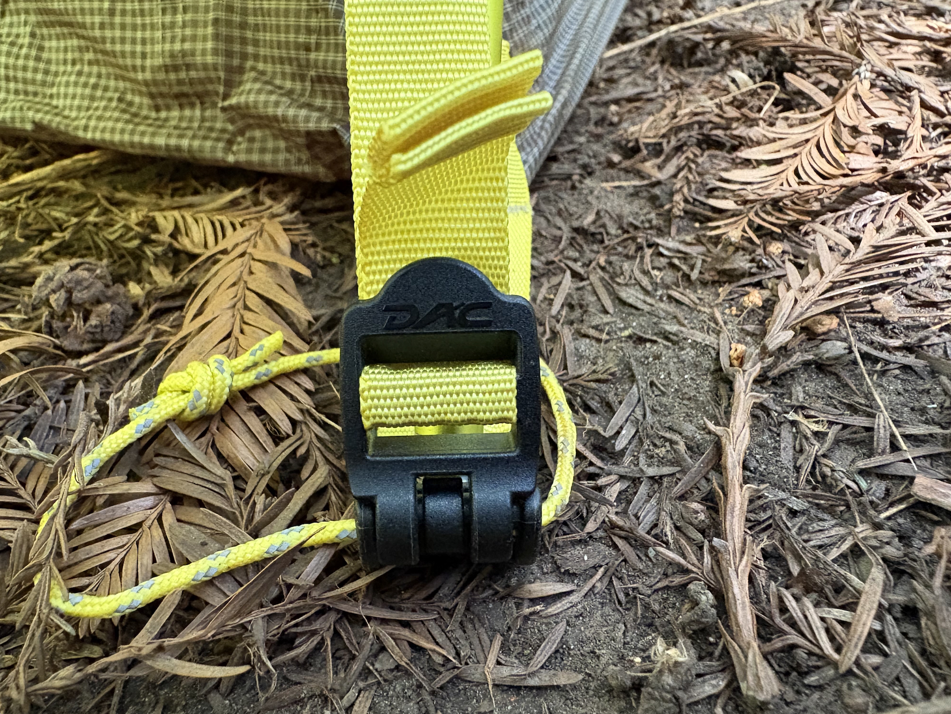 bottom of a tent pole