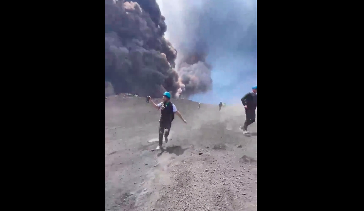 Hikers Caught on Mount Etna During Its Eruption Are Lucky to Be Alive