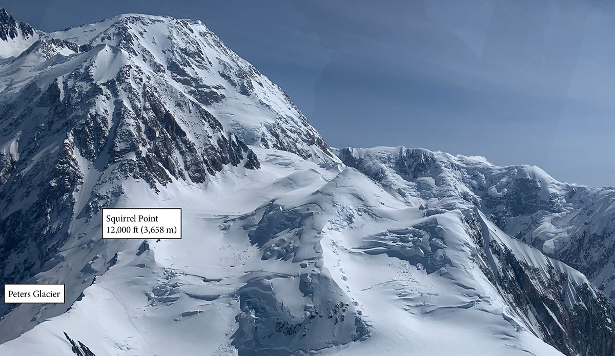 ski mountaineer on Denali