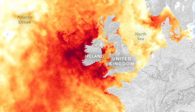 researchers looking at marine heat wave in the North Atlantic