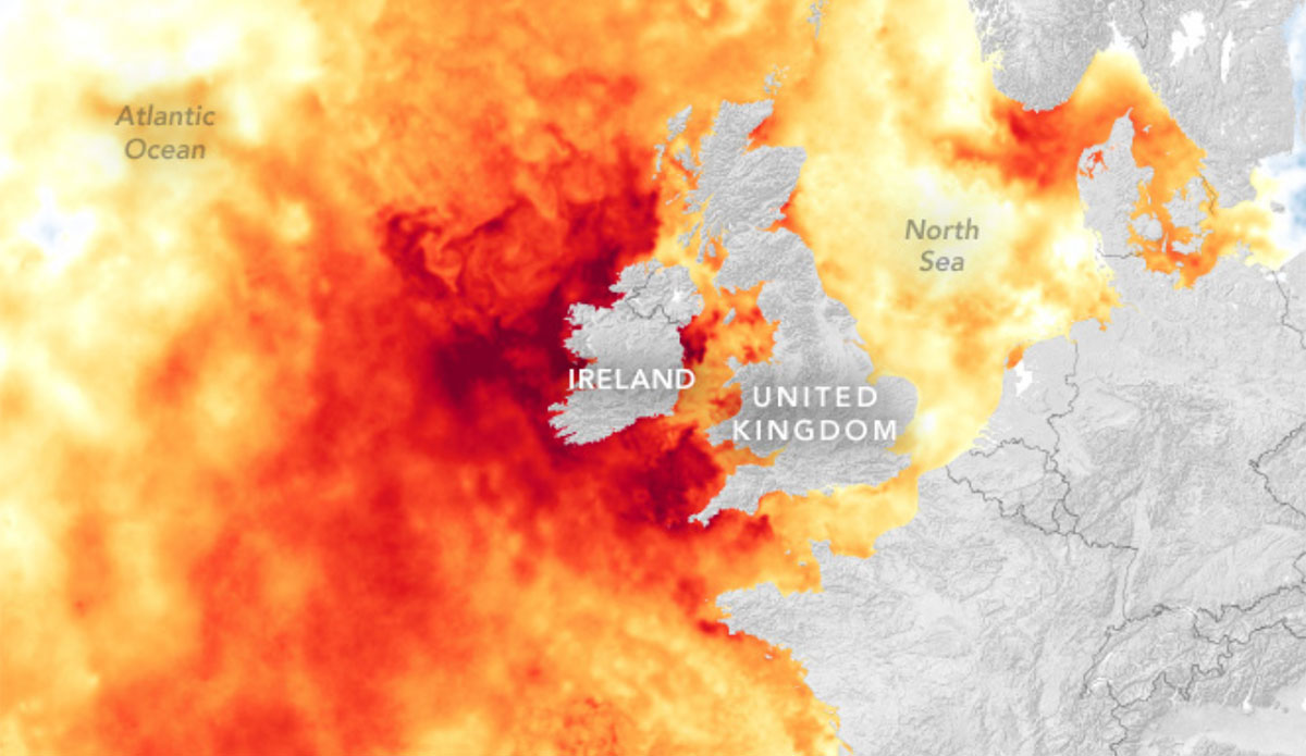 researchers looking at marine heat wave in the North Atlantic